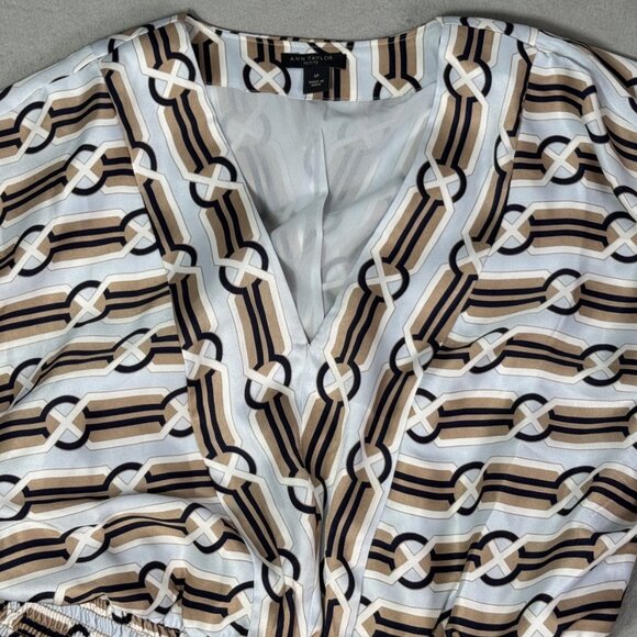 Ann Taylor Petite Geometric Print Midi Dress - Picture 4 of 6